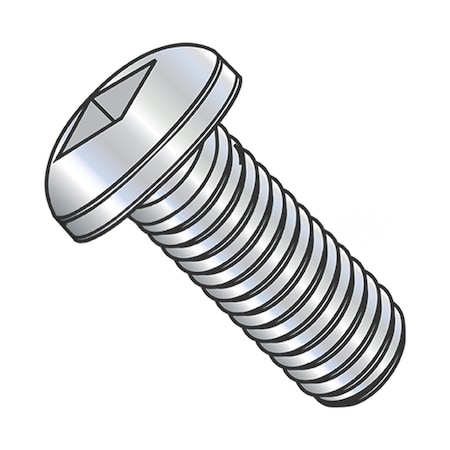 Usa Industrials #10-24 x 1 in Square Pan Machine Screw, Zinc Plated Steel BULK-SCRW-6372